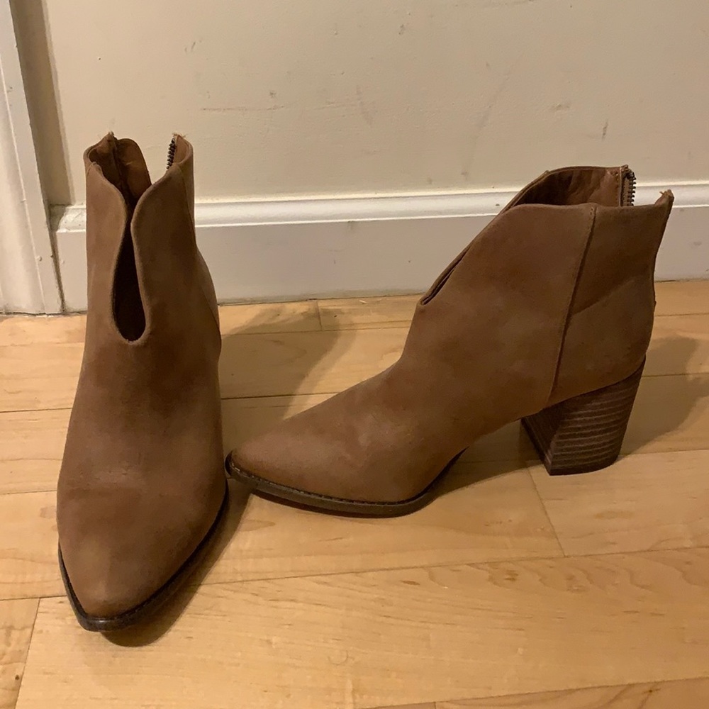 Report brown ankle booties